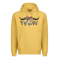 Antique Gold Texas Longhorn Bull Skull Premium Hoodie - JahusDesignShop