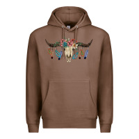 Chestnut Texas Longhorn Bull Skull Premium Hoodie - JahusDesignShop