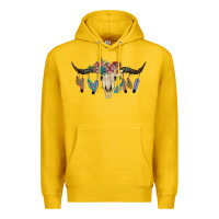 Lemon Texas Longhorn Bull Skull Premium Hoodie - JahusDesignShop