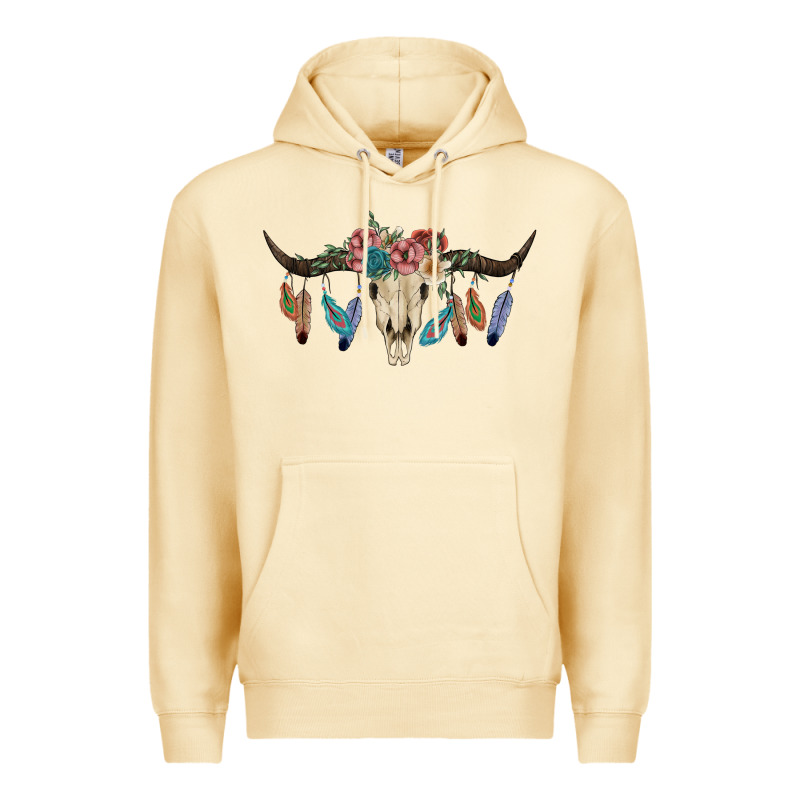 Texas Longhorn Bull Skull Premium Hoodie by JahusDesignShop | Teevron