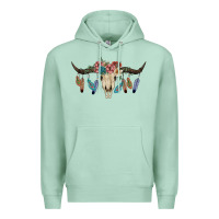 Seafoam Texas Longhorn Bull Skull Premium Hoodie - JahusDesignShop
