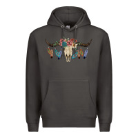 Smoke Texas Longhorn Bull Skull Premium Hoodie - JahusDesignShop
