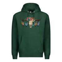 Sports Green Texas Longhorn Bull Skull Premium Hoodie - JahusDesignShop