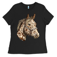 Black appaloosa horse Ladies Tee - LillyAllenDesigns