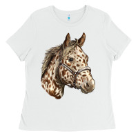 White appaloosa horse Ladies Tee - LillyAllenDesigns