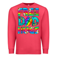 Cardinal Pride LGBTQ Free Dad Hugs Premium Sweatshirt - BundleAndBundleShop