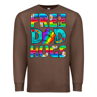 Chestnut Pride LGBTQ Free Dad Hugs Premium Sweatshirt - BundleAndBundleShop