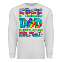 Dove Grey Pride LGBTQ Free Dad Hugs Premium Sweatshirt - BundleAndBundleShop