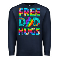 Navy Pride LGBTQ Free Dad Hugs Premium Sweatshirt - BundleAndBundleShop