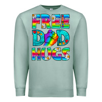 Seafoam Pride LGBTQ Free Dad Hugs Premium Sweatshirt - BundleAndBundleShop