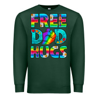 Sports Green Pride LGBTQ Free Dad Hugs Premium Sweatshirt - BundleAndBundleShop