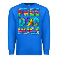 True Royal Pride LGBTQ Free Dad Hugs Premium Sweatshirt - BundleAndBundleShop