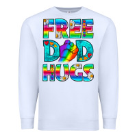 White Pride LGBTQ Free Dad Hugs Premium Sweatshirt - BundleAndBundleShop
