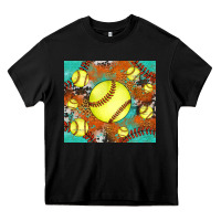 Black softball cowhide turquoise glitter tumbler Heavy Core Tee - Jasminsmagicworld