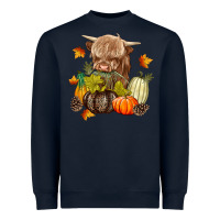 Heifer With Pumpkins Heavyweight Sweatshirt | Teevron