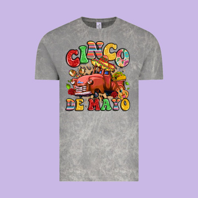 Cinco De Mayo Truck Vintage Tee Designed By Lillyallendesigns