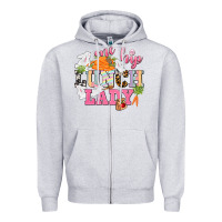 One Hip Lunch Lady Easter Day Zipper Hoodie | Teevron
