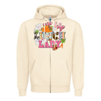 Sandshell One hip Lunch Lady Easter Day Zipper Hoodie - CowGirlArtShop