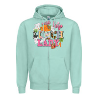 Seafoam One hip Lunch Lady Easter Day Zipper Hoodie - CowGirlArtShop