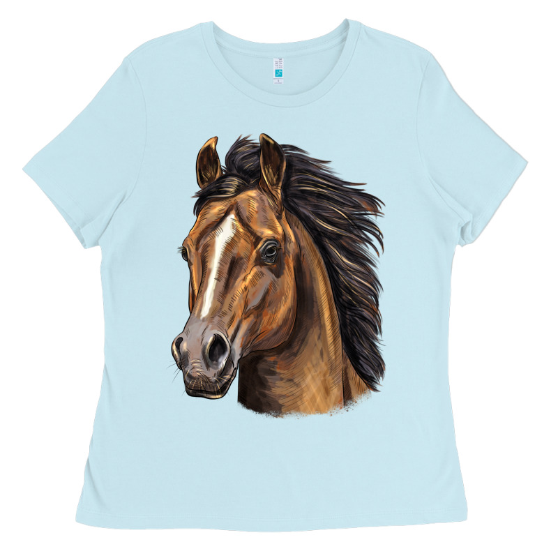 Quarter Horse Portrait Ladies Tee by LillyAllenDesigns | Teevron