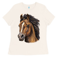 Bone quarter horse portrait Ladies Tee - LillyAllenDesigns