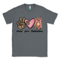 Charcoal Heather peace love chihuahua Classic Tee - JahusDesignShop