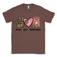 Chestnut peace love chihuahua Classic Tee - JahusDesignShop