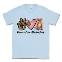 Dusty Blue peace love chihuahua Classic Tee - JahusDesignShop