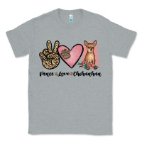 Heather Grey peace love chihuahua Classic Tee - JahusDesignShop