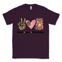 Plum peace love chihuahua Classic Tee - JahusDesignShop