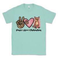 Seafoam peace love chihuahua Classic Tee - JahusDesignShop
