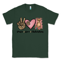 Sports Green peace love chihuahua Classic Tee - JahusDesignShop