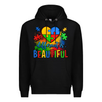 Black different is beautiful autism Premium Hoodie - OliviaCreatesArt