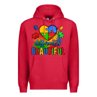 Cardinal different is beautiful autism Premium Hoodie - OliviaCreatesArt