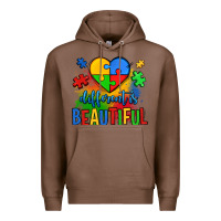 Chestnut different is beautiful autism Premium Hoodie - OliviaCreatesArt