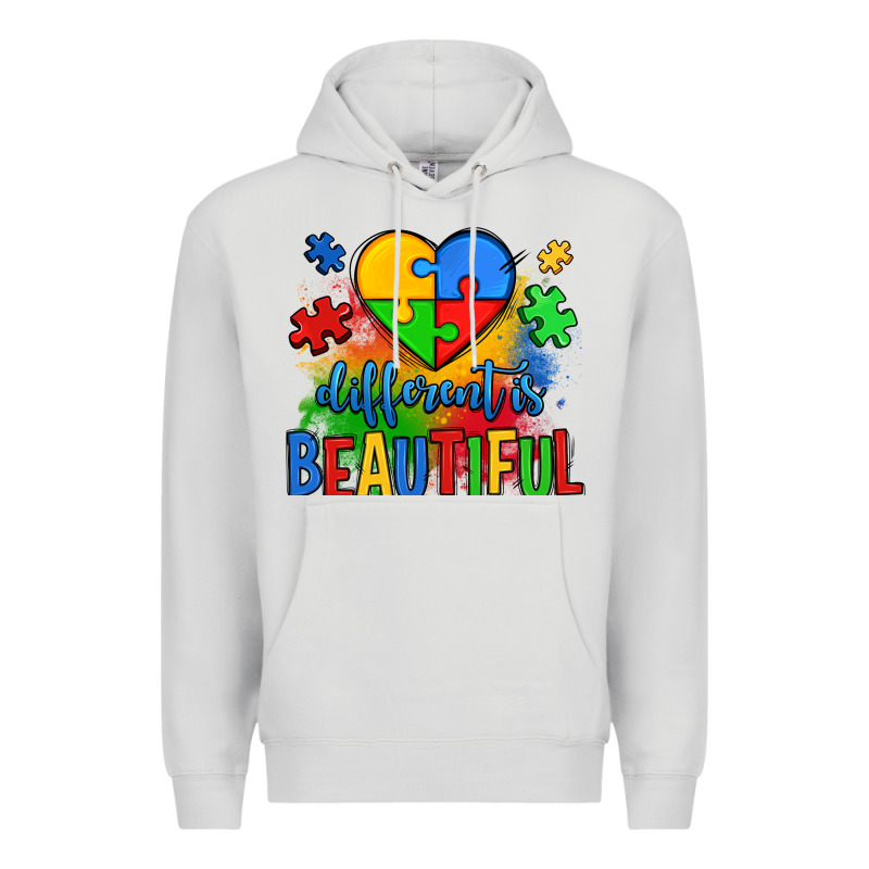 Different Is Beautiful Autism Premium Hoodie by OliviaCreatesArt | Teevron