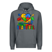 Rock different is beautiful autism Premium Hoodie - OliviaCreatesArt