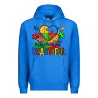 True Royal different is beautiful autism Premium Hoodie - OliviaCreatesArt