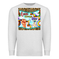 Oatmeal Heather Pride lgbtq love always wins peace gender symbol Premium Sweatshirt - BundleAndBundleShop