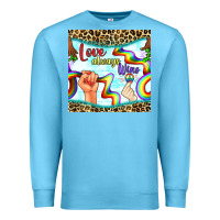 Ocean Blue Pride lgbtq love always wins peace gender symbol Premium Sweatshirt - BundleAndBundleShop