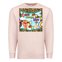 Pale Pink Pride lgbtq love always wins peace gender symbol Premium Sweatshirt - BundleAndBundleShop