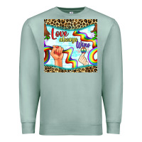 Seafoam Pride lgbtq love always wins peace gender symbol Premium Sweatshirt - BundleAndBundleShop