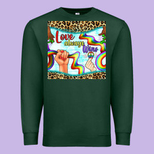 Pride Lgbtq Love Always Wins Peace Gender Symbol Premium Sweatshirt Designed By Bundleandbundleshop