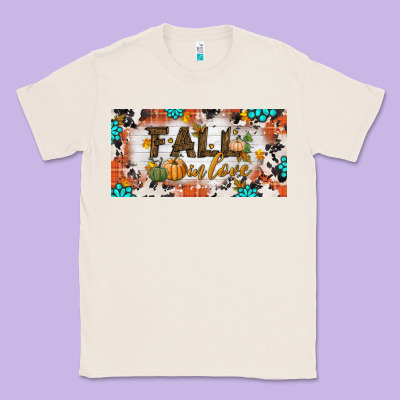 Fall In Love License Plate Classic Tee Designed By Bundleandbundleshop