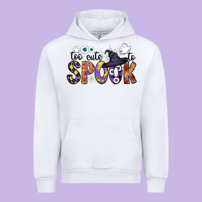 Too Cute To Spook Urban Hoodie Designed By Cowhidedigitalart