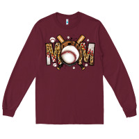 Burgundy baseball mom Long Sleeve Tee - Jasminsmagicworld