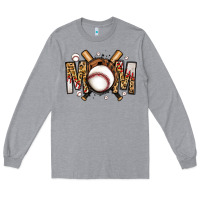 Heather Grey baseball mom Long Sleeve Tee - Jasminsmagicworld