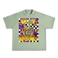 Oil Green stay skeleton hand spooky Urban Heavy Tee - LillyAllenDesigns