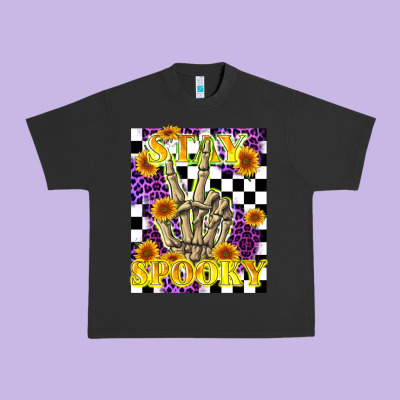 Stay Skeleton Hand Spooky Urban Heavy Tee Designed By Lillyallendesigns