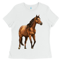 White Quarter Horse Ladies Tee - LillyAllenDesigns